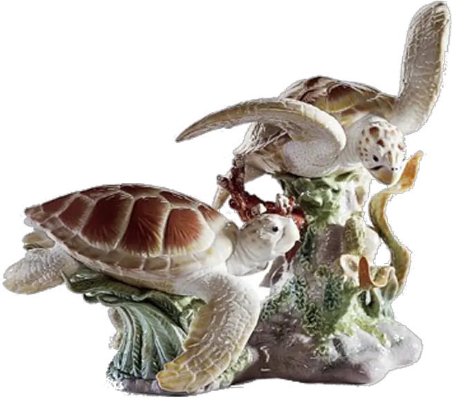 Download Lladró Porcelain Sea Turtles Lladro Sea Turtle Figurines Turtle Png Sea Turtle Png