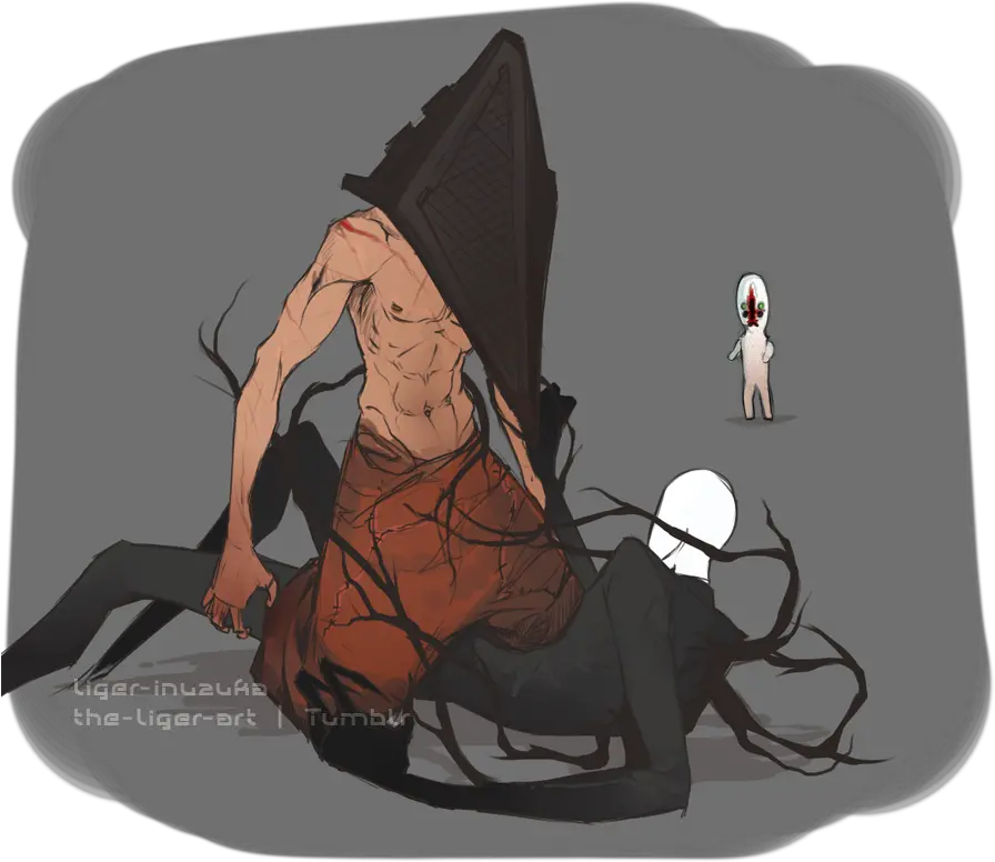 I Kinda Ship It Pyramid Head Creepypasta Cute Slenderman Slenderman Bl Png Pyramid Head Png