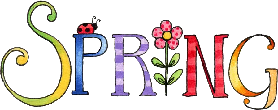 Word Spring Clip Art Png Image Spring Clipart Spring Clipart Png