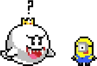 Boo Kingu0027s Gallery Pixilart Boo Mario Pixel Art Png King Boo Png