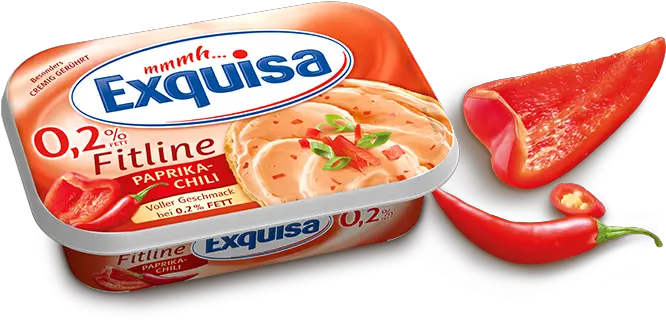 Exquisa Cream Cheese Fitline 02 Fat With Bell Pepper Chili German Frischkäse Png Chili Png