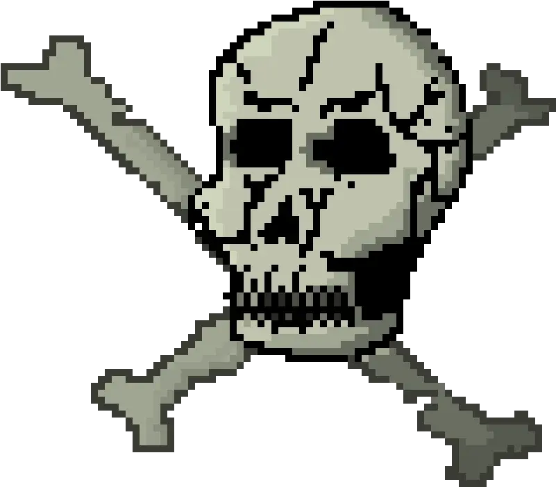 Skull And Crossbones Pixel Art Maker Crossbone Pixel Art Png Crossbones Png