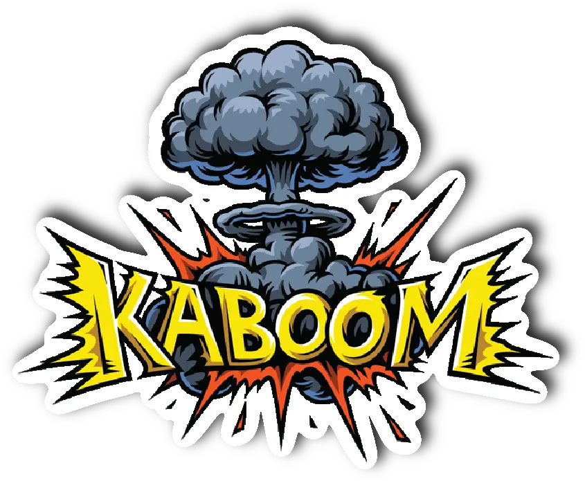 Kaboom Explosion Mushroom Cloud Sticker Language Png Mushroom Cloud Png