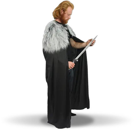 John Snow Grey Dyre Wolf Long Cloak Costume Hat Png John Snow Png