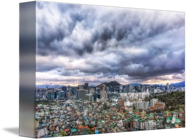 Dark Clouds Over Seoul By Insung Choi Cityscape Png Dark Clouds Png