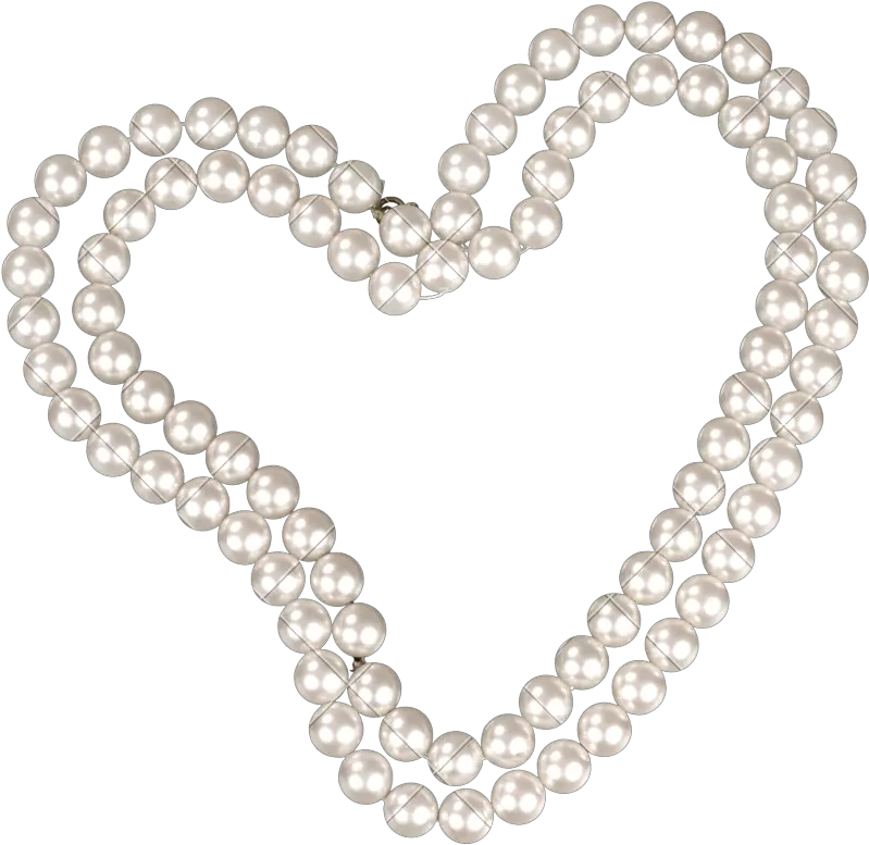 Download Pearl Necklace In Shape Heart Png Pearl Necklace Png