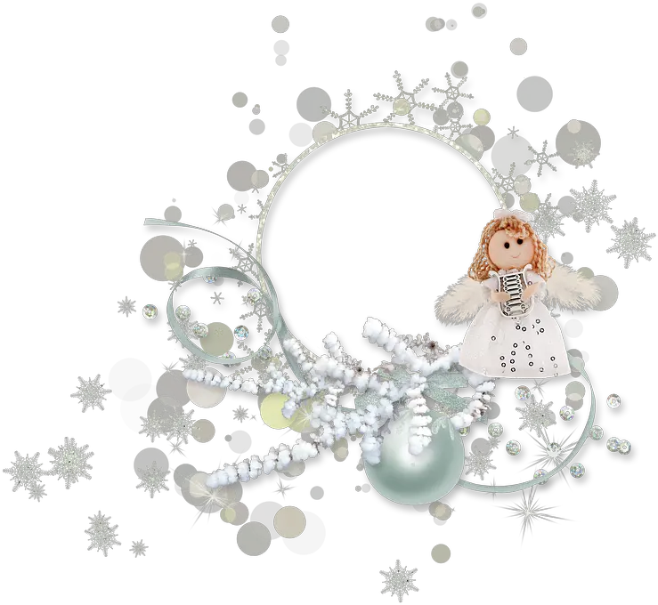 Winter Snow Wonders Angel Png Snow Frame Png