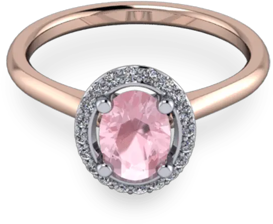 Morganite Halo Ring Engagement Ring Png Halo Ring Png