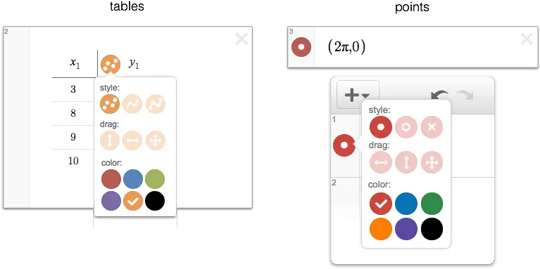 Change Color Or Style U2013 Desmos Add Color In Desmos Png Shade Icon