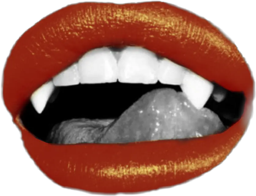 Vampire Fangs Fang Lips Freetouse Sticker By Lizzy Aesthetic Aesthetic Transparent Vampire Fangs Png Fangs Transparent
