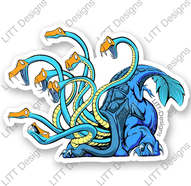Hydra Sticker Litt Designs Fictional Character Png Hydra Png
