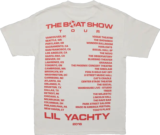 Boat Show Tee Lil Yachty Tour Tee Png Lil Yachty Transparent