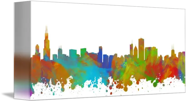 Chicago Skyline Silhouette Ii Chicago Skyline Png Chicago Skyline Silhouette Png