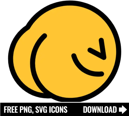 Free Ass Emoji Icon Symbol Png Svg Download Happy Emojis Icon