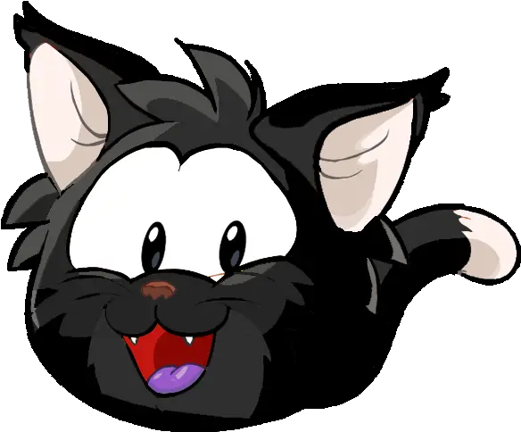 Download Hd Black Cat Puffle Gato Negro Png Transparent Puffle Gato Black Cat Transparent