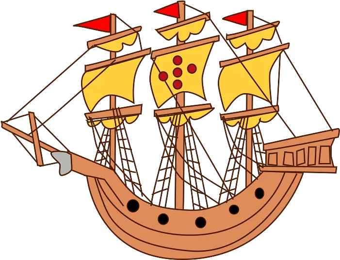 Sailing Ship Cartoon Transparent Png Stickpng Big Ship Cartoon Png Pirate Ship Icon