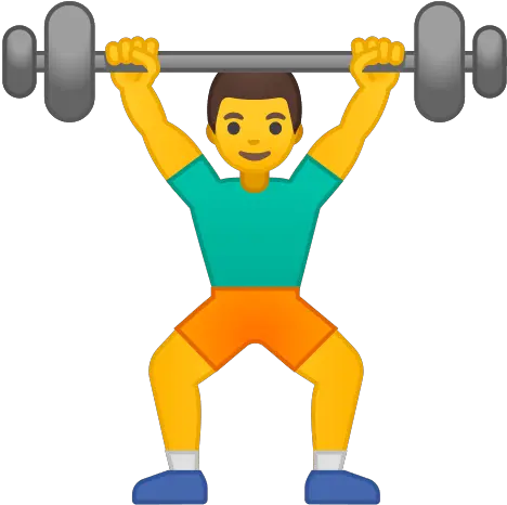 Weight Lifter Emoji Meaning With Pictures From A To Z Gym Emoji Png Weight Training Icon