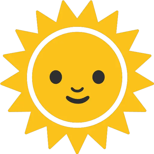 Sun With Face Android Sun Emoji Png Sun Emoji Png