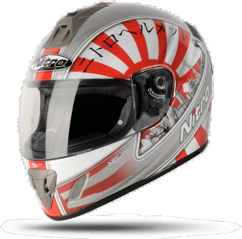 Nitro Japan Flag Motorcycle Helmet Playwellbikerscouk Motorcycle Helmet Png Japan Flag Transparent