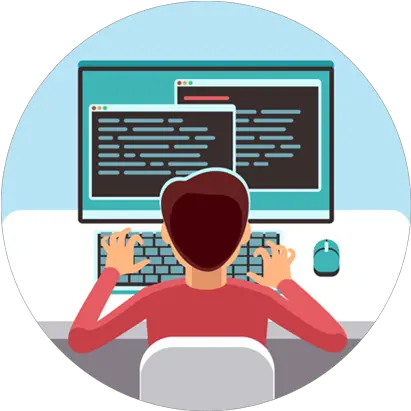 Typing Programs Agent Typing A Report Cartoon Png Student At Desk Icon