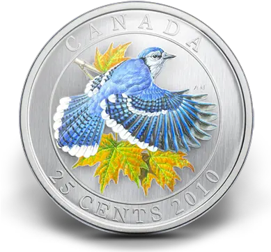 Download Hd 2010 25 Cent Coin Blue Jay Transparent Png Coins Blue Jay Png