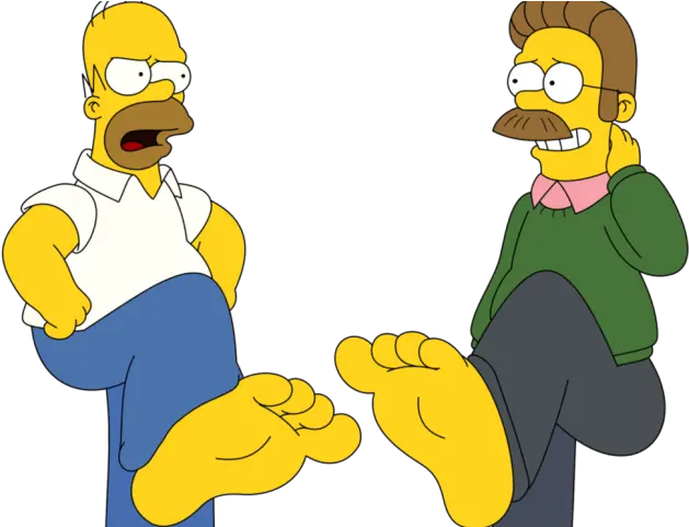 Los Simpson Ned Flanders Pono Gay Homer Simpson Feet Png Ned Flanders Png