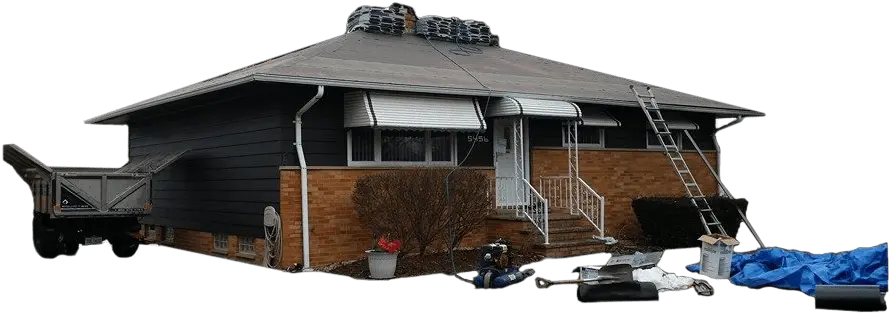 Home Restoration Services In Medina Ohio Roof Gutter Low Slope Png House Roof Png