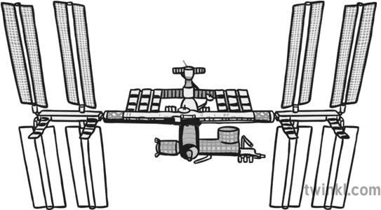 Space Station Black And White Illustration Twinkl Space Station Black And White Png Space Station Png