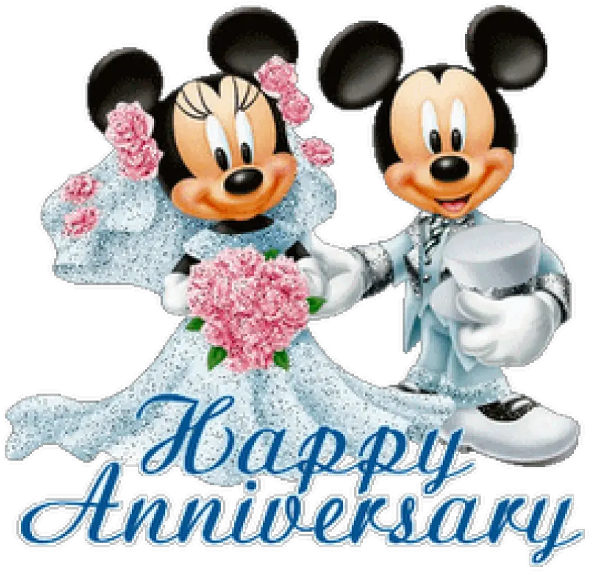 Clipart Stock Anniversary Vector Happy Mickey And Minnie Mouse Anniversary Png Anniversary Png