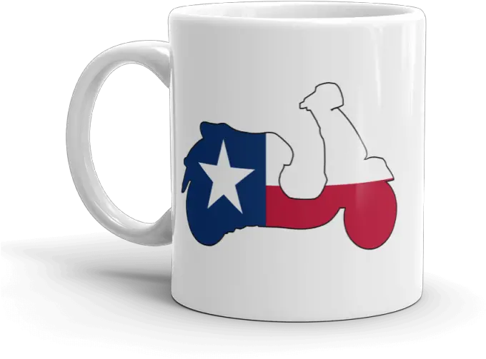 Texa S Stateflag Vespa Scooter Mug Png Texas Silhouette Png