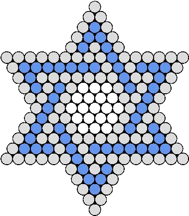 Blue And White Jewish Star Kandi Bead Png Jewish Star Png