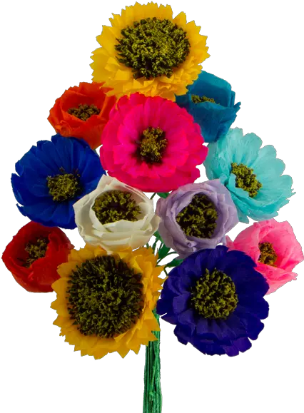 Assorted Paper Flowers Bouquet Png Paper Flower Png