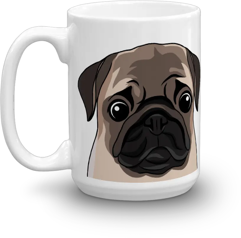 Download Hd Pug Face Coffee Mug Pug Png Ahegao Face Transparent