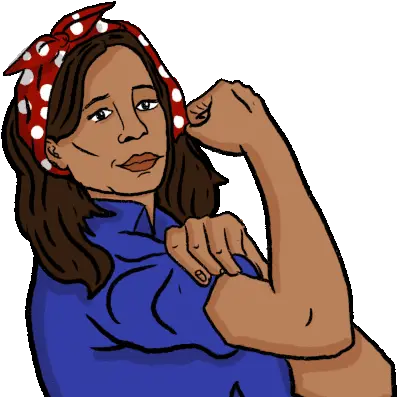 Kamala Harris Rosie The Riveter Gif For Women Png Rosie The Riveter Transparent