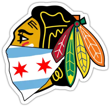 Download Hd Chicago Blackhawks Logo Png Chicago Blackhawks Logo With Bandana Blackhawks Logo Png