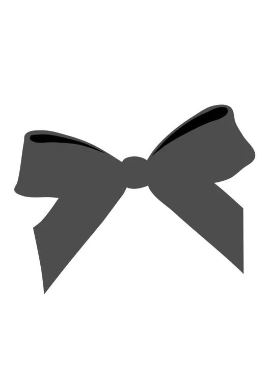 Black Ribbon Bow Tie Awareness Simple Bow Svg Png Tie Clipart Png