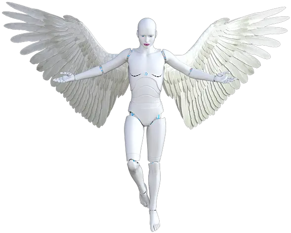Female Woman Futuristic Cyborg Angel Silhouette Transparent Png Robot Png