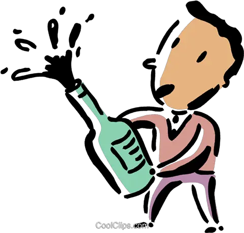 Man Popping The Cork Clip Art Png Champagne Popping Png