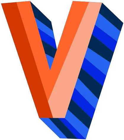 Colorful 3d Letter V Vertical Png Letter V Png
