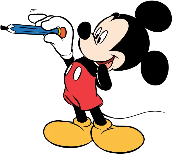 Mickey Mouse Clipart 2 Clipartix Mickey Mouse With Pencil Png Mickey Mouse Ears Png