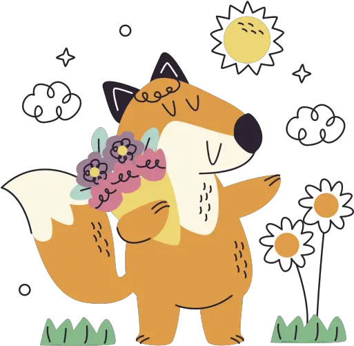 Fox Sticker Free Animals Stickers To Download Animal Happy Png Fox Icon Free