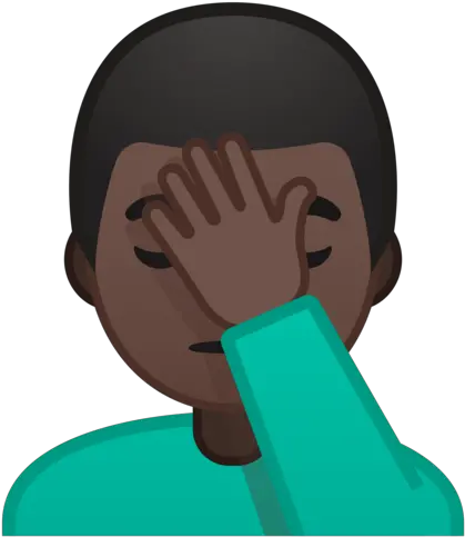 Face Palm Emoji Png 5 Image Smh Black Emoji Face Palm Png