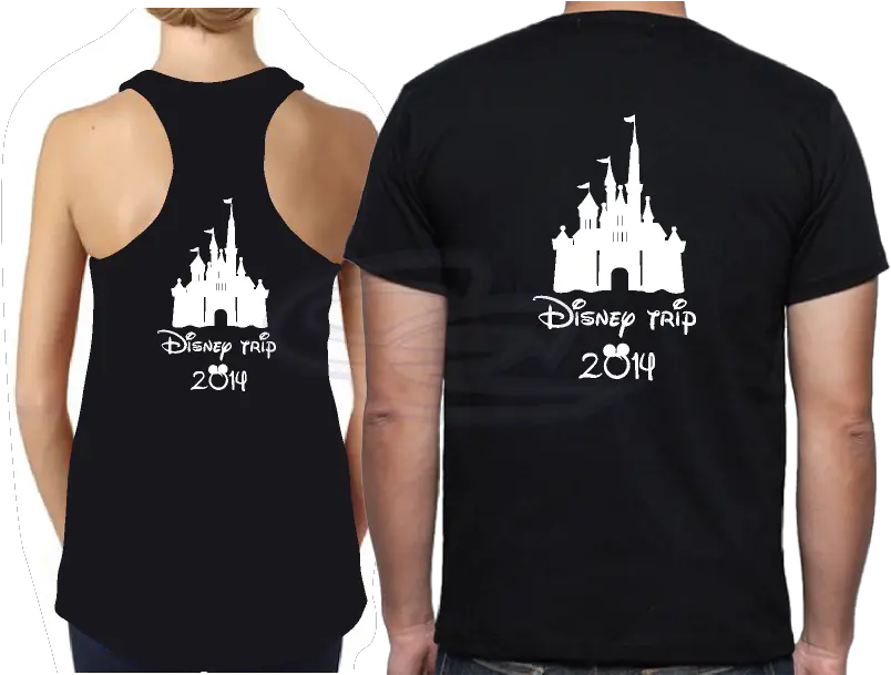 Download Hd Disney Castle Silhouette Logo Disney Shirts Her Prince His Princess Disney Shirts Png Disney Castle Silhouette Png
