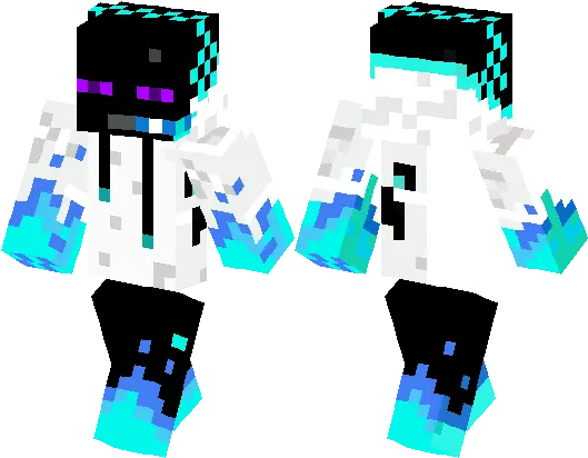 Ice Enderman Minecraft Skin Hub Graphic Design Png Minecraft Enderman Png