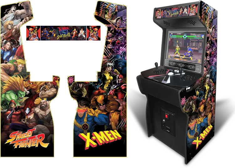 Customer Submitted Custom Permanent Full Size X Men Vs Mortal Kombat Arcade Machine Decals Png Street Fighter Vs Png