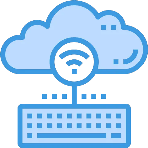 Cloud Icon Control Keyboard Wifi Internet Need For Cloud Storage Png Wifi Icon Blue