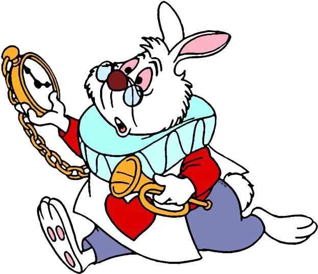 White Rabbit Running With Watch Drawing Rabbit From Alice In Wonderland Png White Rabbit Png