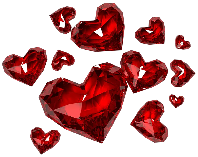 Diamond Hearts Png Clipart Red Diamond Hearts Png Diamond Vector Png