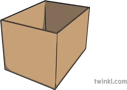 Cardboard Box No Lid Illustration Twinkl Cardboard Box With No Lid Png Cardboard Box Png