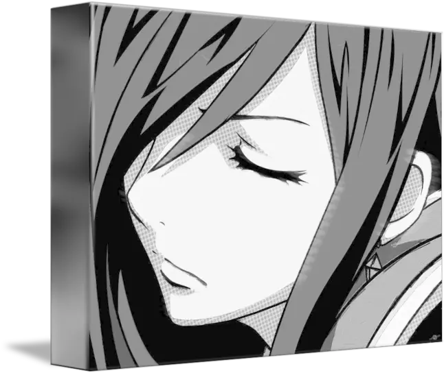 Anime Girl Black And White By Tony Rubino Black And White Anime Girl Png Manga Girl Png